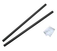 Fotasy Rod cm 40 cm de 40,64 cm de Largo Varillas de 15 mm Barra de Apoyo de Soporte para Mattebox Follow Focus X 2 con Lente Gamuza de Limpieza (Negro)