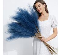 FOTEEWL 8 Piezas de decoración de Hierba de Pampa sintética de 38 Pulgadas/3.1 pies de Alto, Flores Grandes, Ramas de césped Artificial pomposo, Plantas para Relleno de jarrón de Suelo, decoración
