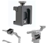 FOTGA Abrazadera de riel NATO de liberación rápida ajustable con adaptador de zapata fría para cámara y micrófono con pin de seguridad, compatible con DJI Ronin RSC 2 RS3 RS3 Pro Mini RS4 y Pro Gimbal