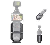 FOTGA Adaptador de expansión de accesorios para DJI Osmo Pocket 3, marco de jaula protectora | Riel lateral NATO | 1/10.2 cm-20 agujeros con puntos de ubicación | Base Arca Swiss