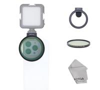 FOTGA Adaptador de filtro de lente de rosca de 67 mm + 67 mm MC CPL para iPhone 14, 15, 16 Pro Max, zapata fría para micrófono/luz LED, antideslizante/antiarañazos