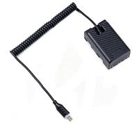 Fotga Cable de alimentación USB tipo C en espiral a batería falsa BP-U decodificada, reemplazo de BP-U30/U60/U90 para Sony PXW-Z200 HXR-NX800 PXW-Z380 para videocámara Blackmagic Pyxis 6K/12K