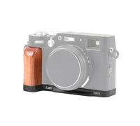 FOTGA Mango de madera en forma de L, placa de liberación rápida para cámara Fujifilm X100V/X100VI, mango de estilo retro, soporte de trípode compatible con Arca Swiss, placa base de aleación de