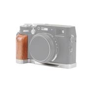 FOTGA Mango de madera en forma de L, placa de liberación rápida para cámara Fujifilm X100V/X100VI, mango de estilo retro, soporte de trípode compatible con Arca Swiss, placa base de aleación de