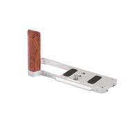 FOTGA Mango de madera en forma de L, placa de liberación rápida para cámara Panasonic Lumix S9, mango de estilo retro, soporte de trípode compatible con Arca Swiss, placa base de aleación de aluminio
