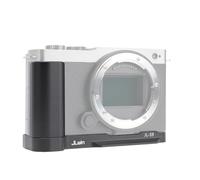 FOTGA Mango en forma de L para cámara Panasonic Lumix S9, mango de aleación de aluminio, placa base integrada compatible con soporte de trípode Arca Swiss (negro completo)