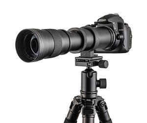 Fotga - Objetivo telescópico vario con zoom Super Tele Zoom, 420-800 mm f/8,3-16 para Canon EOS 1D, 5D, 6D, 7D, 10D, 20D, 30D, 40D, 50D, 60D, 100D, 300D, 350D, 400D, 450D, 500D, 550D, 600D, 700D, 1000D, 1100D, 1200D y más cámaras réflex DSLR/SLR
