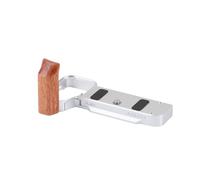 FOTGA Placa de liberación rápida con mango de madera en forma de L para cámara Sony Alpha A7CII A7CR, mango de estilo retro, soporte de trípode compatible con Arca Swiss, placa base de aleación de