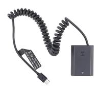 FOTGA USB-C Tipo C a Decodificado NP-FZ100 Dummy Batería Fuente de alimentación Cable de resorte para cámara Sony A9 A9II A7III A7RIII A7SIII A7R3 A7R4 A7IV A6600 A7C A1