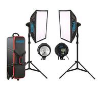 Fotima FTF-400 - Kit estudio flash, 2 x 400 W (con adaptador Bowens)