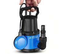 FOTING Bomba sumergible, 400 W, 8000 l/h, altura máxima de extracción 8 m, profundidad de inmersión máxima 7 m, interruptor de flotación ajustable, protección térmica, para piscina y sótano