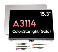 Fotisangea Pantalla de repuesto de 15.3 pulgadas para MacBook Air Retina A3114 LCD color Starlight