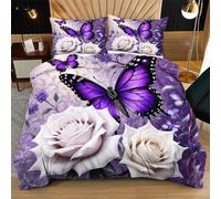 Fotmung Conjunto de Ropa de Cama Calabaza Iluminada, Set de Funda de Edredón 3 Piezas - 220x240 cm, Confort Superior en Todas Las Estaciones, Elegancia para tu Dormitorio Principal D390 D390