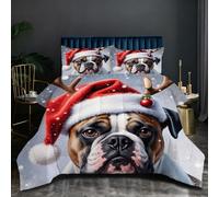 Fotmung Edredón Nordica Cama 150-220x240 cm Perro MarróN, 3 Piezas Juego de Ropa para Adultos, 3D Edredón de Microfibra y 2 Funda de Almohada (220 x 240-50 x 75) N187