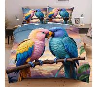 Fotmung Funda Nórdica 240x260 cm Pájaro Animal, Funda Nórdica Extra Grande + 2 Fundas de Almohada, Resistente al Lavado y al Desgaste, Transforma tu Cama en una Obra de Arte E338