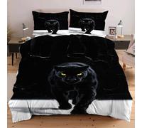 Fotmung Funda Nórdica 240x260 cm Pantera Negra, Funda Nórdica Extra Grande + 2 Fundas de Almohada, Resistente al Lavado y al Desgaste, Transforma tu Cama en una Obra de Arte W270