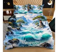 Fotmung Funda Nordica Cama 180 Castillo de Caramelos, Juego de Cama para Hombres Mujeres, 3 Piezas de Microfibra 3D Funda Nórdica Cremallera con Funda de Almohada (240x260 cm - Cama 180 cm) D181 D181