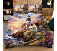 Fotmung Funda Nordica Cama 90 Infantil Hoja de Arce, Funda de Edredón de Microfibra con Cremallera, Juego de Ropa de Cama con Fundas 135x200 + 2 Funda de Almohada 50x75 cm D185 D185