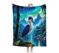 Fotmung Manta para Cama 130x150 PáJaro Azul, Impresa 3D Suave y Cálida Manta de Microfibra Franela, Multiusos Cubierta de Cama Mullida para Niños Adultos, 130x150 cm P345