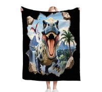 Fotmung Manta para Sofá 240 x 260 Dinosaurio De Anime, Mullida Mantas para Cama 180 de Franela, Cálida Reversible Manta Polar de Microfibra para Cubre Colchas, 260x240 cm-A395