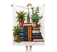 Fotmung Mantas para Cama 105-180x220 Libro Verde, Mantas Polar Microfibra Franela Extra Suave para Niños Adultos, Cálida Manta Cubre Sofá para Hogar Oficina Viaje A302