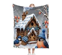 Fotmung Mantas para Cama 105-180x220 PáJaro Azul, Mantas Polar Microfibra Franela Extra Suave para Niños Adultos, Cálida Manta Cubre Sofá para Hogar Oficina Viaje M343-