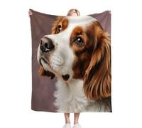 Fotmung Mantas para Cama 105-180x220 Perro de Colores en 3D, Mantas Polar Microfibra Franela Extra Suave para Niños Adultos, Cálida Manta Cubre Sofá para Hogar Oficina Viaje-B101