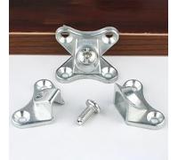 FOTN Soporte de estante de acero inoxidable, 10/20 piezas de código de esquina de mariposa extraíble con tornillos, soportes de conector de esquina desmontables en ángulo recto para madera, muebles