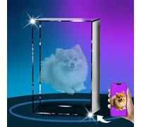 Foto 3D personalizada en cristal, cubo de imagen, idea de regalo con tu propio diseño, regalos de duelo personalizados, imagen 3D de mesa en cristal para regalos conmemorativos de miembros de la