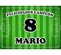 Foto Comestible ESCOGE EL ESCUDO DE TU EQUIPO, Oblea o Papel de Azúcar FUTBOL Rectangular Personalizada con Nombre, Edad y Texto, Foto Comestibles para Tartas de Cumpleaños y aniversario.