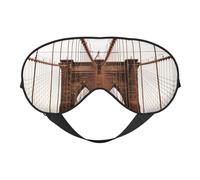 Foto de Brooklyn Bridge Print Máscara de dormir Máscara de ojos con los ojos vendados, sombra de ojos para dormir por la noche, viajes, aviones