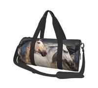 Foto de Caballo Salvaje, Bolsa de Viaje de Gran Capacidad, Bolso Redondo, Bolsa de Viaje Deportiva, Bolsa de Mano, Bolsa de Fitness