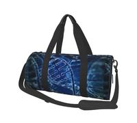 Foto de Cadena de ADN Impresa, Bolsa de Viaje de Gran Capacidad, Bolso Redondo, Bolsa de Viaje Deportiva, Bolsa de Mano, Bolsa de Fitness