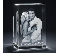 Foto de Cristal 3D Personalizada Con Marco, Grabada Con Láser - El Mejor Regalo Memorable para Conmemoraciones, Bodas, Cumpleaños