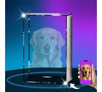 Foto de cristal 3D personalizada, imagen 3D personalizada en cubo, regalos personalizados para parejas, cubo de fotos de cristal de mesa para regalos conmemorativos