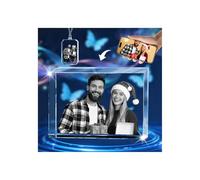 Foto de cristal grabada en 3D grabada con mis propias fotos, regalos de Navidad, foto personalizada, regalos de agradecimiento para mujeres