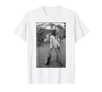 Foto de Guitarra de Bob Marley x David Burnett, Color Blanco y Negro Camiseta, Hombre, Blanco, S