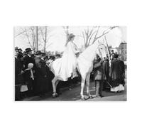 Foto de Inez Milholland sobre el derecho al voto de las mujeres, protesta por el sufragio a caballo, arte de pared, lienzo, decoración de dormitorio, oficina, cocina, regalo Unfra