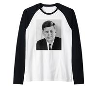Foto de John F. Kennedy 35º Presidente Patriótico POTUS Camiseta Manga Raglan