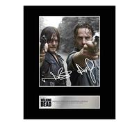 Foto de Norman Reedus, Daryl Dixon y Andrew Lincoln, firmada y enmarcada, The Walking Dead, Rick Grimes
