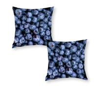 Foto en primer plano de una funda de almohada de arándanos