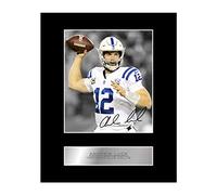 Foto firmada de Andrew Luck con diseño de Indianapolis Colts #01 NFL