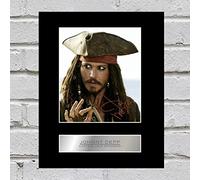 Foto firmada de Johnny Depp Capitán Jack Sparrow