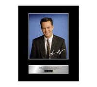Foto firmada de Matthew Perry con foto de amigos autografiada