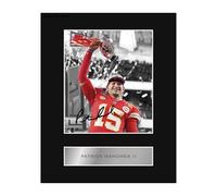 Foto firmada y enmarcada de Patrick Mahomes #55 con autógrafo, 25,4 x 20,3 cm