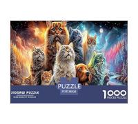 Foto Grupal de Mascotas Rompecabezas 1000 Piezas Puzzle de Gato y Perro para Adultos Puzzles Desafiantes Juego Educativo para Toda la Familia, para Mujeres, Regalos para Hombres 38x26cm/1000pcs