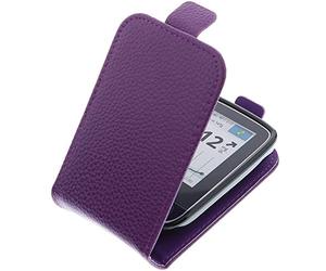 foto-kontor Funda Compatible con Abbott Freestyle Libre 2 Flip Style Estuche para la protección Lila