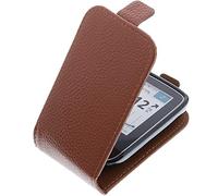 foto-kontor Funda Compatible con Abbott Freestyle Libre 2 Flip Style Estuche para la protección marrón