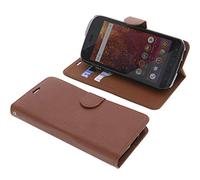 foto-kontor Funda Compatible con Cat S61 Estilo Libro marrón Protectora