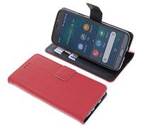 foto-kontor Funda Compatible con Doro 8050/8050 Plus Estilo Libro roja Protectora